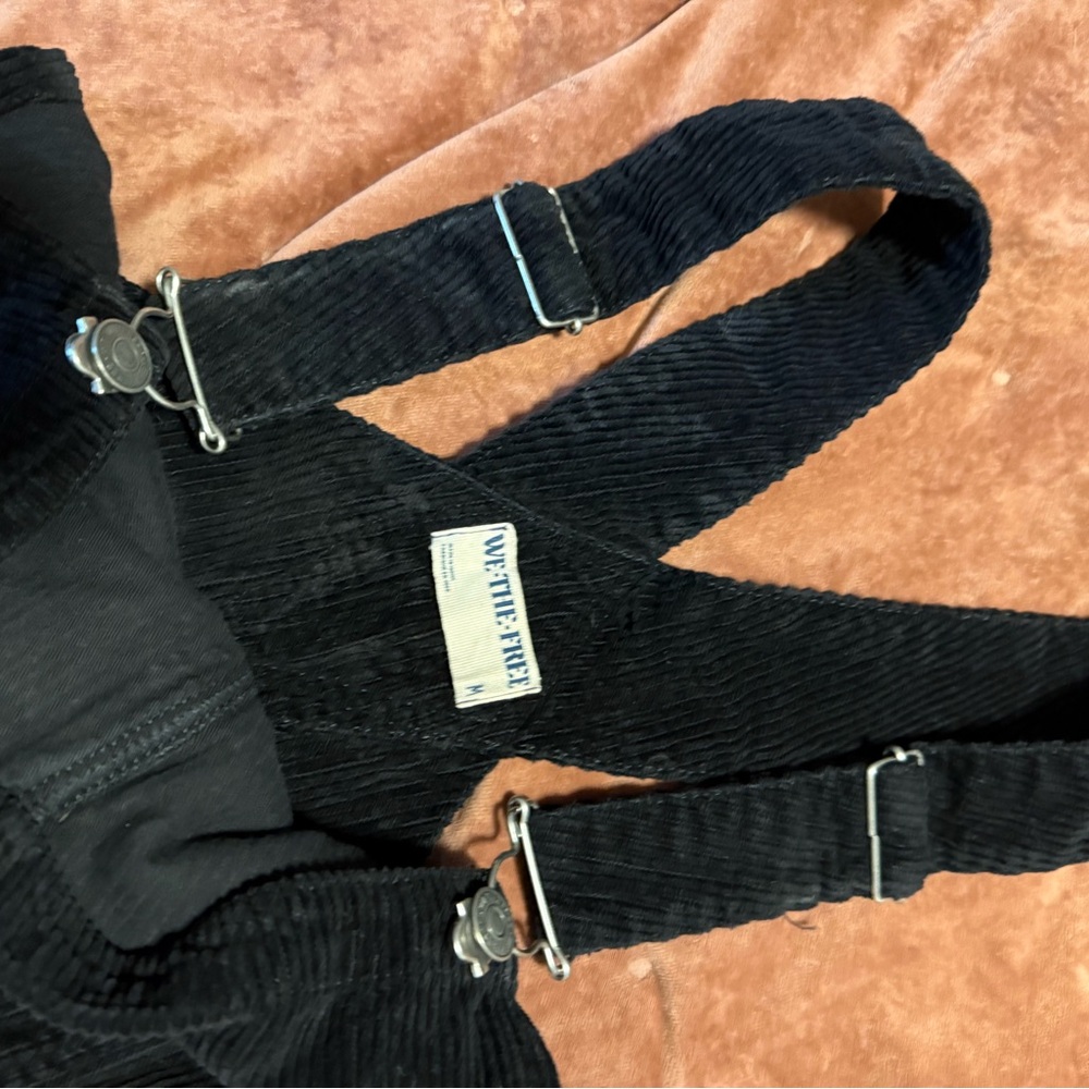 We The Free Good Luck Corduroy Square Neck Sleeveless Barrel Leg Overalls